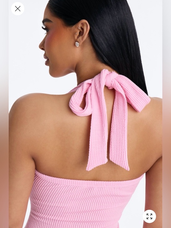 Halter Ribbed Mini Dress - Picture 4 of 4